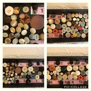 125 Mixed Vintage Colored and Mixed Size Buttons